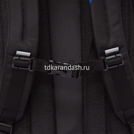 Рюкзак 32х42х22см, 1100гр, 2 отделения, 4 кармана, черный/синий RU-423-14/11 от магазина "Карандаш"