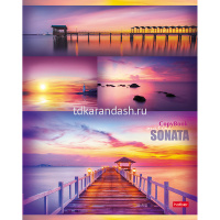 Тетрадь А5 96л клетка "Гаснет день в безбрежных небесах" на скобе 96Т5В1/046860 от магазина "Карандаш"