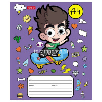 Тетрадь А5 12л крупная клетка "Влад А4" на скобе 5 дизайнов 082392 от магазина "Карандаш"