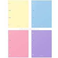 Тетрадь на кольцах А4 80л клетка "Pastel" пластиковая обложка, ассорти 50165 от магазина "Карандаш"