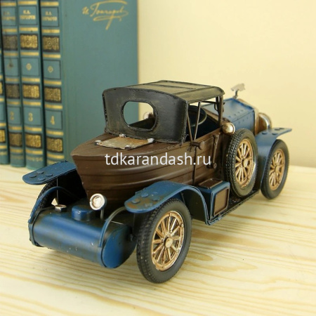 Декоративное изделие "Автомобиль" 25х10х11см синий с черным верхом, металл RD-1304-A-5920-BLU от магазина "Карандаш"