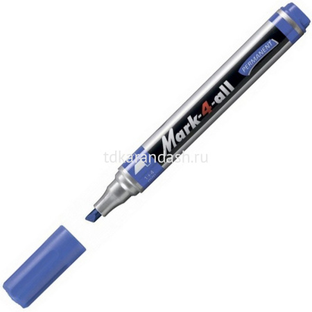 Маркер перманентный "Mark-4-All" синий, скошенный наконечник, толщина линии 1-4мм 653/41