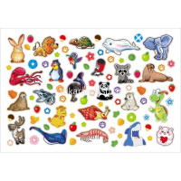 Наклейки "Ребятам о зверятах" А5 16х23,5см 4 листа в пакете с европодвесом 4Н5н/089976 от магазина "Карандаш"