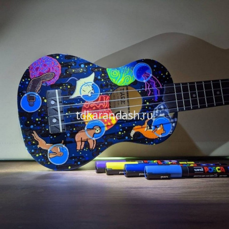 Набор маркеров перманентных "POSCA. PC-3M" 6шт, пулевидный наконечник, толщина линии 1,3мм от магазина "Карандаш"