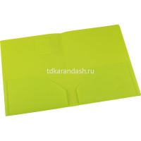 Папка-уголок А4 пластик 0,4мм 2 внутренних кармана, 4 цвета Е38120 от магазина "Карандаш"
