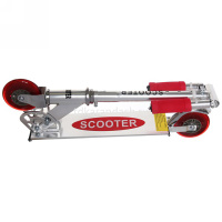 Самокат 2-х колесный L=63см красный, алюминиевый, колесо PVC d=13см Y4423-16 от магазина "Карандаш"