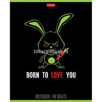 Тетрадь А5 48л клетка "Люблю людей" на скобе выборочный лак 5 дизайнов 075798 от магазина "Карандаш"