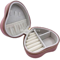 Шкатулка "Сердце" 12х10,5х6см кожзам розовая Y10603-24 от магазина "Карандаш"