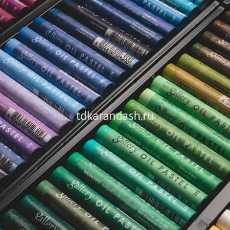 Пастель масляная 72 цвета "Gallery Soft Dry" круглый корпус, картон MGMOPV72 от магазина "Карандаш"