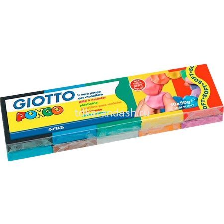 Пластилин 10 цветов 500г. "Giotto Pongo" восковой, картон 510800