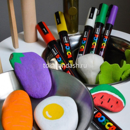 Набор маркеров перманентных "POSCA" стандартные цвета, 6шт, пулевид. наконечник, толщина линии 2,5мм от магазина "Карандаш"