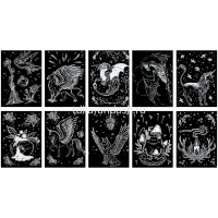 Альбом с гравюрами 14х20см 10л. "Магический лес" (в комплекте пластиковый штихель) GHPB-08 от магазина "Карандаш"