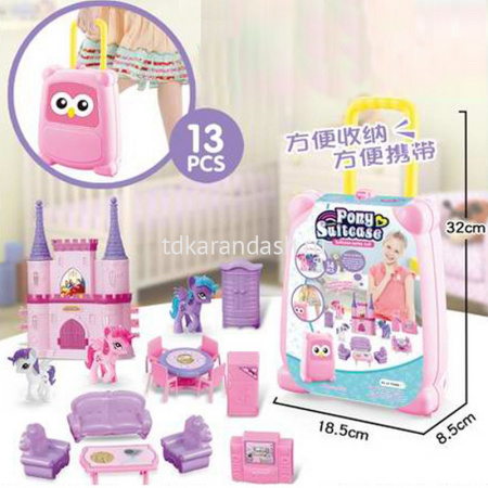 Набор мебели в чемодане с аксессуарами 22х18см B2017396/JX-793BM от магазина "Карандаш"