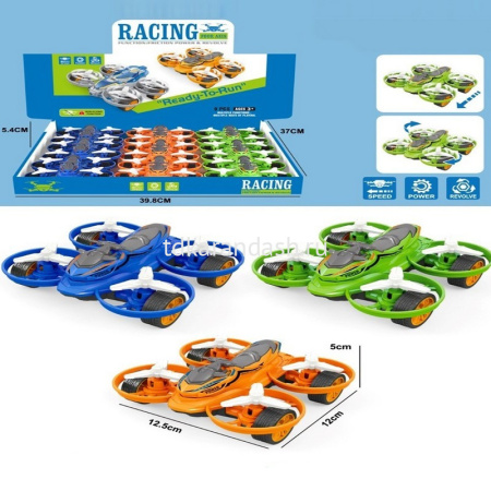 Машинка-квадрокоптер 13х12х5см инерциоонная пластик 3 цвета LT360330 от магазина "Карандаш"