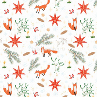 Бумага упаковочная 70см х 1м "С Новым счастьем" мелованная 5 дизайнов УБ-4375 от магазина "Карандаш"