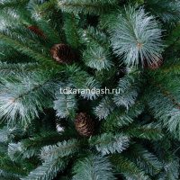 Ель "Мендоза" 1,83м с инеем и шишками, зеленая MDZI-183 от магазина "Карандаш"