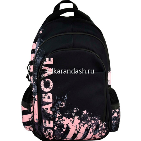 Рюкзак "Дерзкий розовый" 31х44х16см, 600гр, 1 отделение, 5 карманов, черный 68254 от магазина "Карандаш"