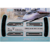 Железная дорога Локомотив + 3 вагона, 53х36х5,5см, пластик, 28 деталей (свет, звук) LT395330