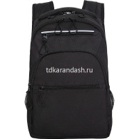 Рюкзак 31х43х20см, 790гр, 3 отделения, 4 кармана, черный/серый RU-531-1/1 от магазина "Карандаш"