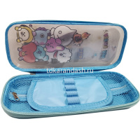 Пенал "BT21. My Buddy" 22,5х10х5см прямоугольный, 1 отделение, пластик, голубой DB23231 от магазина "Карандаш"