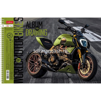 Альбом для рисования А4 32л "Мото" на спирали перфорация на отрыв, 5 дизайнов 074763 от магазина "Карандаш"