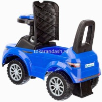 Каталка-автомобиль 62х42х27см черно-синяя, пластик (звук) IT107111 от магазина "Карандаш"