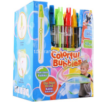 Мыльные пузыри "Палочка" 26см, 3 отверстия, 4 цвета, свисток Y6155-17 от магазина "Карандаш"