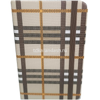 Бизнес-блокнот А6 80л "Клетка" на резинке, линия, обложка 7БЦ, резинка д/ручки, 4 цвета 5802-7 от магазина "Карандаш"