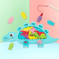 Игра логическая "Рыбалка-Пазл" 38х19см 15 деталей (5 рыбок на магнитах) дерево XJ4109 от магазина "Карандаш"