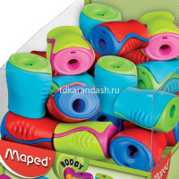 Точилка 1 отв. "Boogy" с контейнером, пластик, цвет ассорти 063311 от магазина "Карандаш"