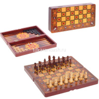 Игра настольная 3 в 1 (шахматы, шашки, нарды) 39,5х20х6см 676629 от магазина "Карандаш"