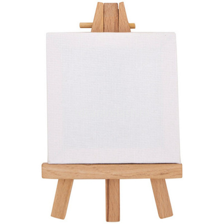Мольберт - подставка 12см с холстом 7х7см, дерево 242451752 от магазина "Карандаш"