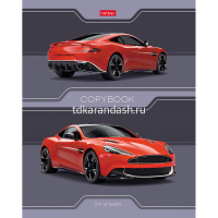 Тетрадь А5 24л клетка "Автомобили" на скобе 5 дизайнов 24Т5B1/012364 от магазина "Карандаш"