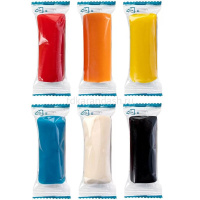 Набор д/лепки из теста 6 цветов 30гр. "Бетономешалка" (машинка-конструктор, 2 фильеры, отвертка) TA2 от магазина "Карандаш"