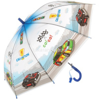 Зонт детский 65см (д.83см) "Машинки" 4 вида, автомат, со свистком 2039-595 от магазина "Карандаш"