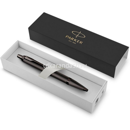 Ручка РШ "Parker IM Monochrome K328 Bronze PVD" M синяя в подарочной коробке CW2172961 от магазина "Карандаш"