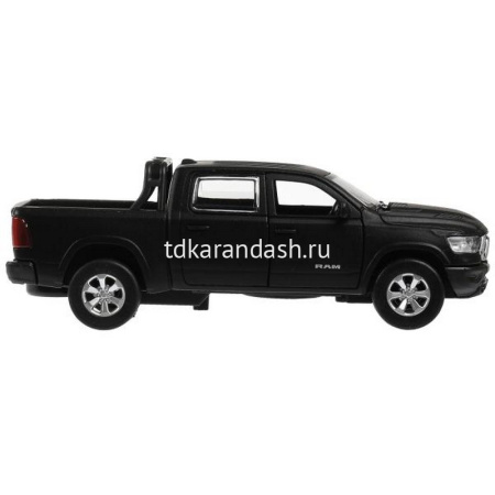 Машина "Dodge Ram 1500 Rebel" черная, инерционная, металл 13см, двери (открывающиеся двери) от магазина "Карандаш"