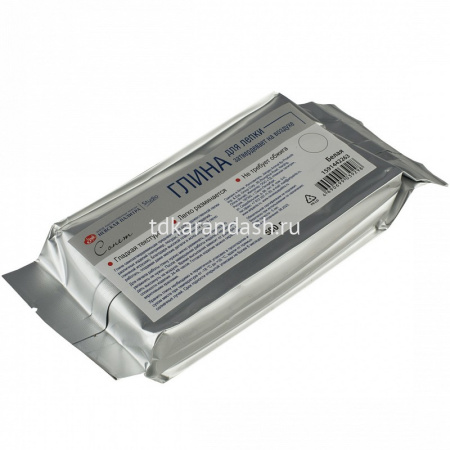 Глина для лепки 500гр белая cамозатвердевающая 1591442263