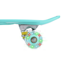 Скейтборд 60х17см, пластик, 4 колеса PU d=5,8см светятся, с ручкой U040866Y от магазина "Карандаш"