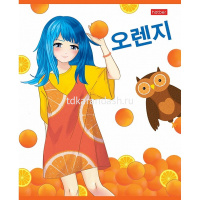 Тетрадь А5 48л клетка "Девочки-апельсинки" на скобе 5 дизайнов 082606 от магазина "Карандаш"