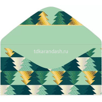 Конверт для денег "Ёлочки" 168х84мм 076.354 от магазина "Карандаш"