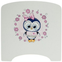 Кроватка для куклы "Пингвин" 42х25х23см бело-розовая (мдф, текстиль) КР001П от магазина "Карандаш"