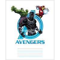 Тетрадь А5 18л клетка "Мстители" на скобе 5 дизайнов 18Т5В1/20188 от магазина "Карандаш"