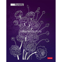 Тетрадь А5 48л клетка "Floristic" на скобе 3D фольга матовая ламинация 5 дизайнов 060671 от магазина "Карандаш"