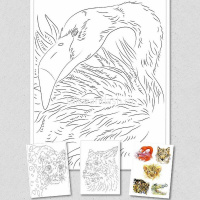 Папка д/акварельных набросков "Животные" А4 10л акварельная бумага 200г/м2 Р-2048 от магазина "Карандаш"