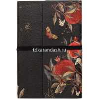 Ежедневник недатированный А5 "Flora. Гранат" 192стр., на резинке, искусственная кожа 3-818/06 от магазина "Карандаш"