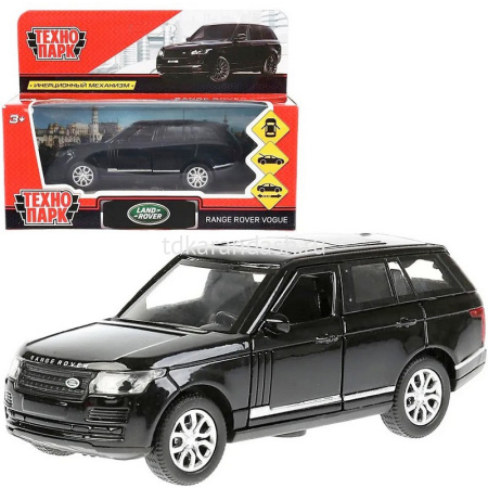 Машина "Range Rover Vogue" черная, инерционная, металл 12см (открывающиеся двери) VOGUE-BK