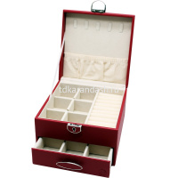 Шкатулка 16х16х12см кожзам красная Y10608-24 от магазина "Карандаш"