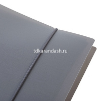 Тетрадь на кольцах А5 120л клетка "Canvas. Серая" пластиковая обложка на резинке 081658 от магазина "Карандаш"