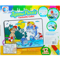 Набор пазл "Дети на пляже" 12эл, 12 восковых мелков Y7669-18 от магазина "Карандаш"